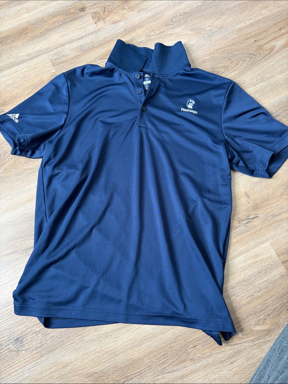 adidas Navy Blue Short-Sleeve Golf Polo